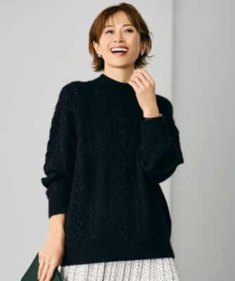 自由区(ジユウク)の【SHIHOさん着用】ラメフォックスケーブル ニット