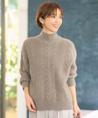 自由区(ジユウク)の【SHIHOさん着用】ラメフォックスケーブル ニット