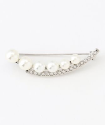 リーフパールブローチ オリジナルポーチ付　美品 ANY(エニィ)のウェーブパールブローチ通販 | LEEマルシェ