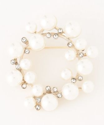 集英社HAPPY PLUS STOREANY SIS（エニィスィス）/サークルパール調 ブローチ