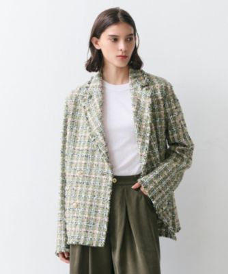 BEIGE，(ベイジ)のBERYL / ファンシーツイードダブルジャケット通販
