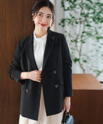 B622新品any SiSエニスィスヘチマカラージャケットSKセット￥23652 ANY SIS(エニィスィス)のセレモニーダブルクロス テーラードジャケット