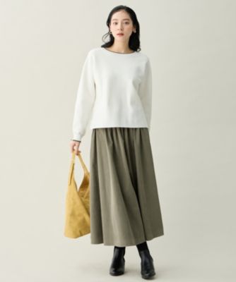 ANY(エニィ)の【2SET】バイカラーニット×スエードライクスカートセット