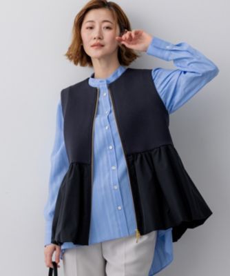 23区(ニジュウサンク)のコットンダンボール ペプラム ジレ アウター