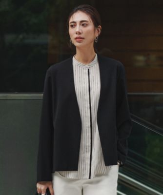 ICB(アイシービー)のナイロンストレッチポンチ ノーカラージャケット