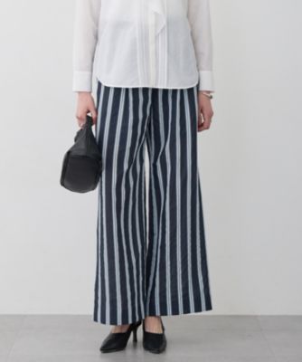 サッカードビーストライプ ワイドパンツ