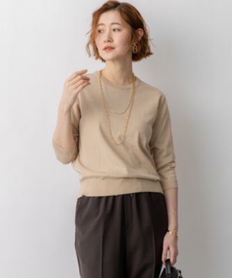 23区(ニジュウサンク)のプレミアムビオコットン クルーネック ニット