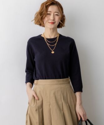 23区(ニジュウサンク)のプレミアムビオコットン クルーネック ニット