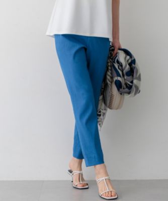 　【CanCam掲載】リネンレーヨンストレッチ テーパード パンツ