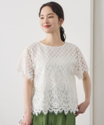 　パネルレース ブラウス