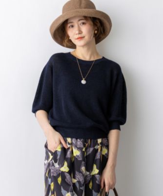 23区 S(ニジュウサンク エス)のピュアリネン パフスリーブ ニット通販