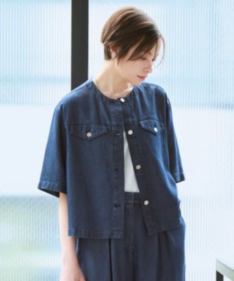 【美品】ICB アイシービー ネイビー 紺 サイズ:40(L) | 23春夏 バック サテン ラウンドヘムプルオーバー / FluidBackSatin 半袖 キャップスリーブ クルーネック ラウンドヘム Aライン ワイドシルエット | トップス カットソー【レディース】【中古】 ICB - 【美品】ICB アイシービー ネイビー 紺 サイズ:40(L) | 23春夏