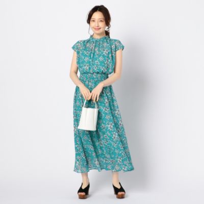 Nolley S ノーリーズ の楊柳フラワープリント両前シャーリングワンピース通販 集英社happy Plus Store