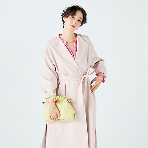 NOLLEY’S sophi ◇【WEB限定カラーあり】ノーカラーベルテッドコート