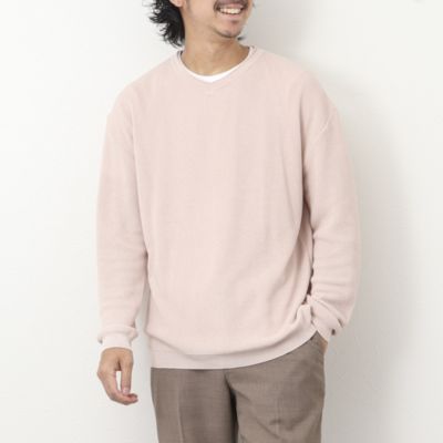 NOLLEY’S goodman 《2点セット》片畦 浅Vロールネックニット Tシャツ付き