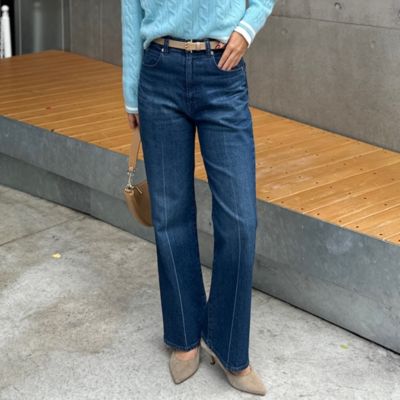 Rie Miller(リエミラー)の【RM denim】センタープレスハイウエスト 