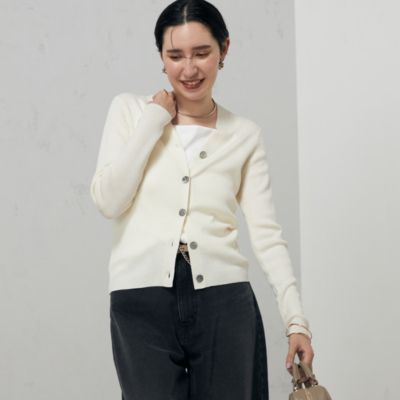 【オープニングセール】 ノーリーズ カーディガン （◇【WEB限定】フェザーヤーンVネック カーディガン