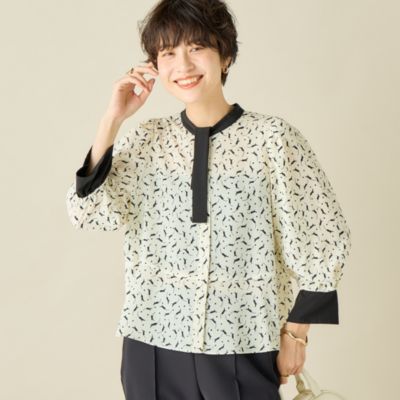 NOLLEY'S(ノーリーズ)の百合柄ボウタイ風ブラウス通販 | LEEマルシェ