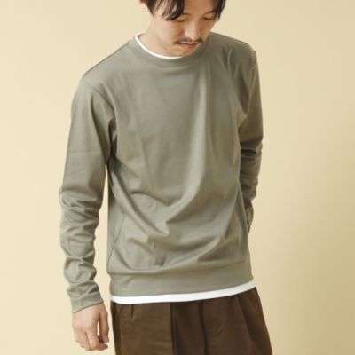 集英社HAPPY PLUS STORENOLLEY’S goodman（ノーリーズグッドマン）/《ビジカジ対応》フェイクレイヤード ハイゲージスムース 長袖Tシャツ 24AW