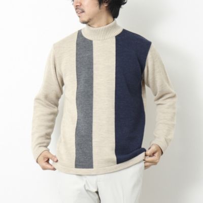 Stutostein(シュテットシュタイン)のカシミヤ混モックネックインターシャニット 24AW通販 | 集英社HAPPY PLUS STORE