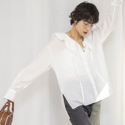 NOLLEY'S｜ラッフルカラーブラウス | Rakuten Fashion(楽天