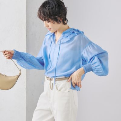 NOLLEY'S(ノーリーズ)のラッフル衿シアーブラウス通販 | 集英社