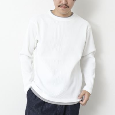 集英社HAPPY PLUS STORENOLLEY’S goodman（ノーリーズグッドマン）/《吸水速乾》ワッフルダブルカラーLS TEE 25SS