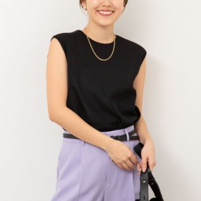 集英社HAPPY PLUS STORENOLLEY’S（ノーリーズ）/《アンサンブル対応》ハーフシアーノースリーブプルオーバーニット