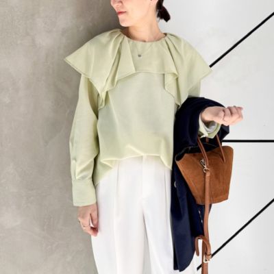 eLLa  アシメントリーケープブラウス完売品　新品未使用 NOLLEY'S(ノーリーズ)のシアースラブフリルブラウス通販