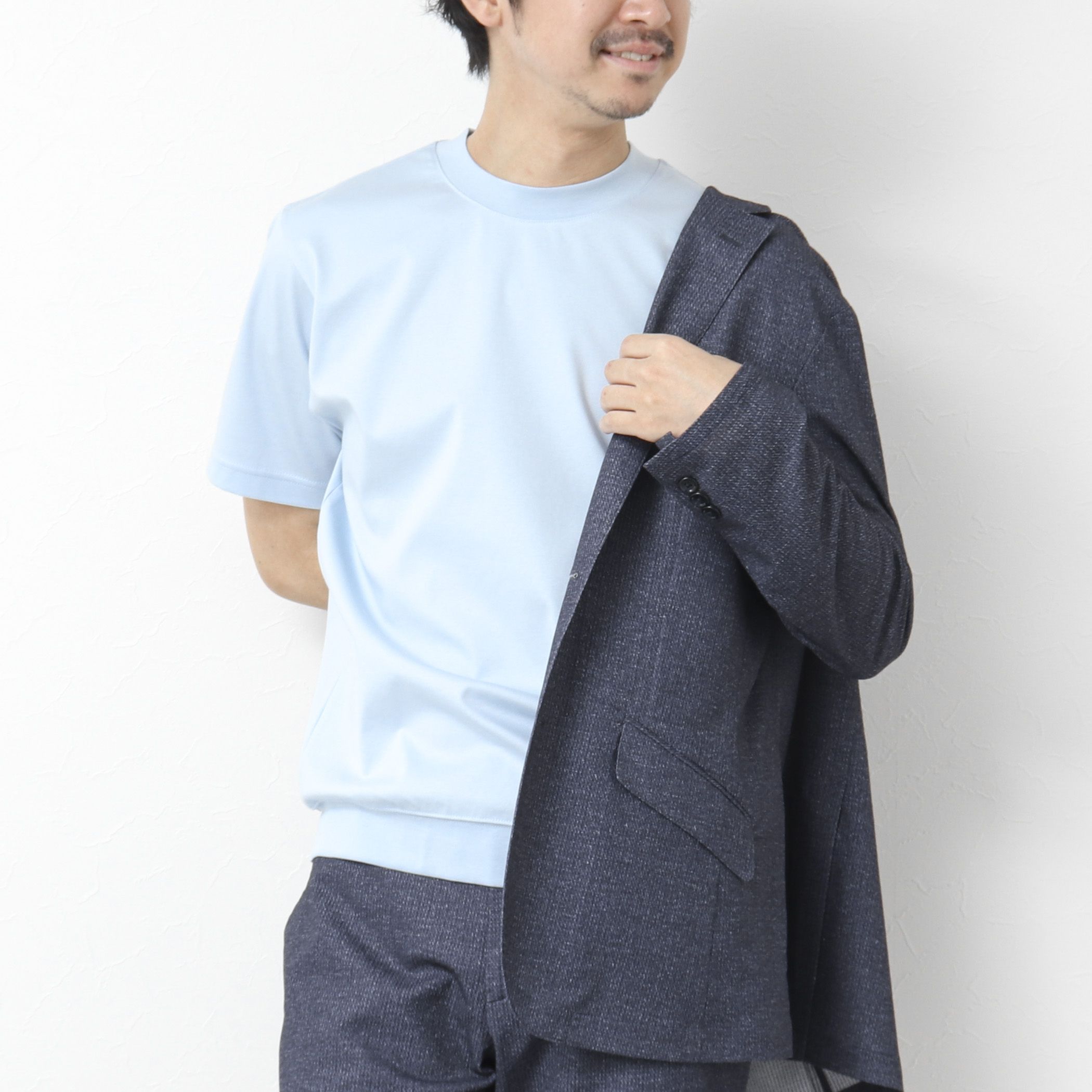 NOLLEY’S goodman(ノーリーズグッドマン)/《ビジカジ対応》シルケットスムースドレスTシャツ 25SS