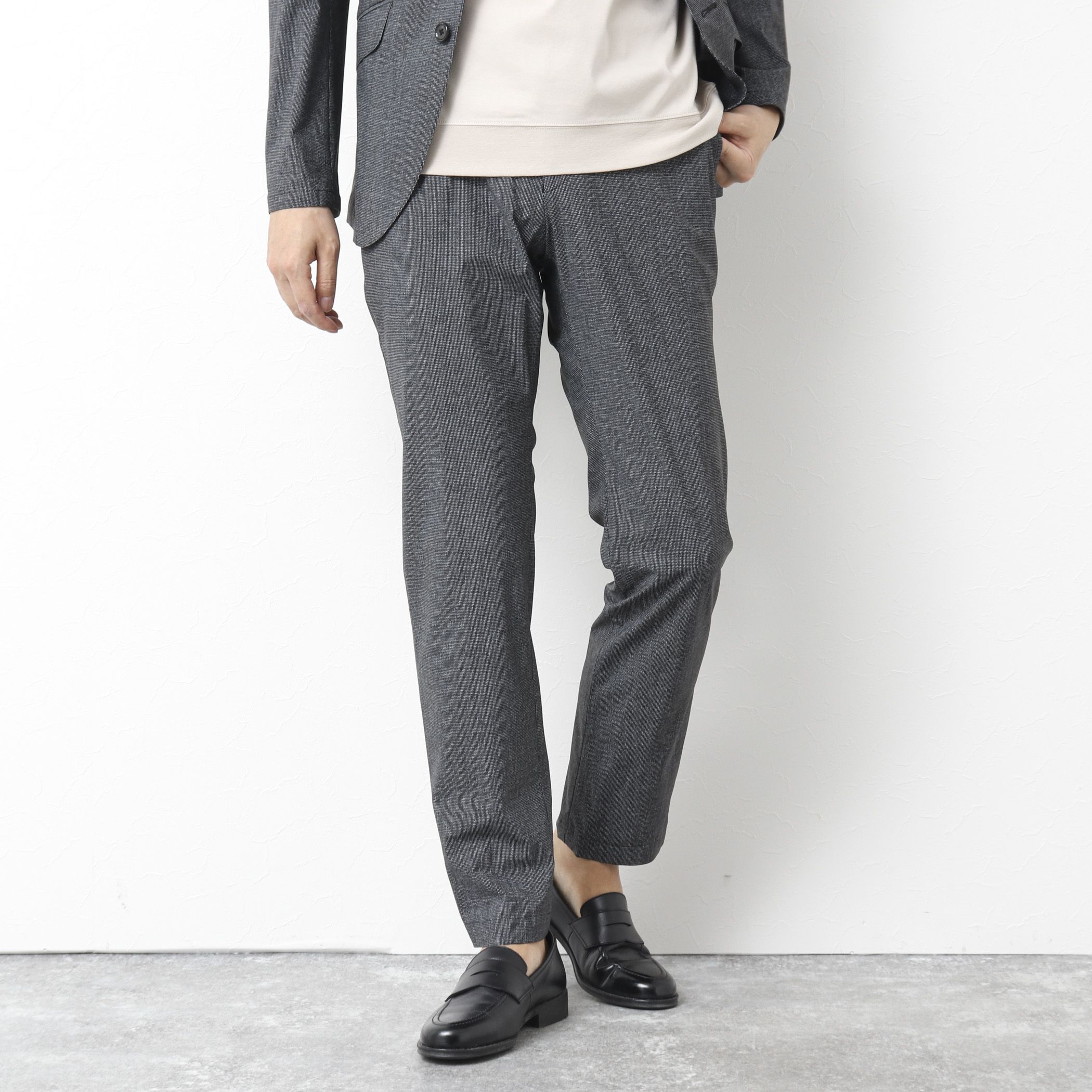 NOLLEY’S goodman(ノーリーズグッドマン)/《ビジカジ/セットアップ対応》接触冷感4WAYストレッチパンツ 25SS