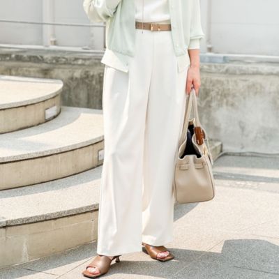 ウォッシャブルギャバジンワイドパンツ｜ノーリーズの通販