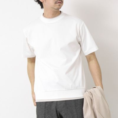 集英社HAPPY PLUS STORENOLLEY’S goodman（ノーリーズグッドマン）/《接触冷感》スーピマコットン ダブルカラーTee 25SS