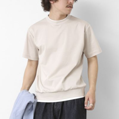集英社HAPPY PLUS STORENOLLEY’S goodman（ノーリーズグッドマン）/《接触冷感》スーピマコットン ダブルカラーTee 25SS