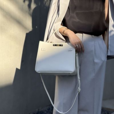 ノーリーズ（NOLLEY’S）/ひねり金具付きワンハンドルバッグ【WEB STAFF守屋☆別注アイテム】 NOLLEY'S(ノーリーズ)のひねり金具付きワンハンドルバッグ【WEB STAFF