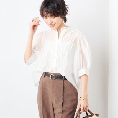 集英社HAPPY PLUS STORENOLLEY’S（ノーリーズ）/5分袖衿フリルブラウス