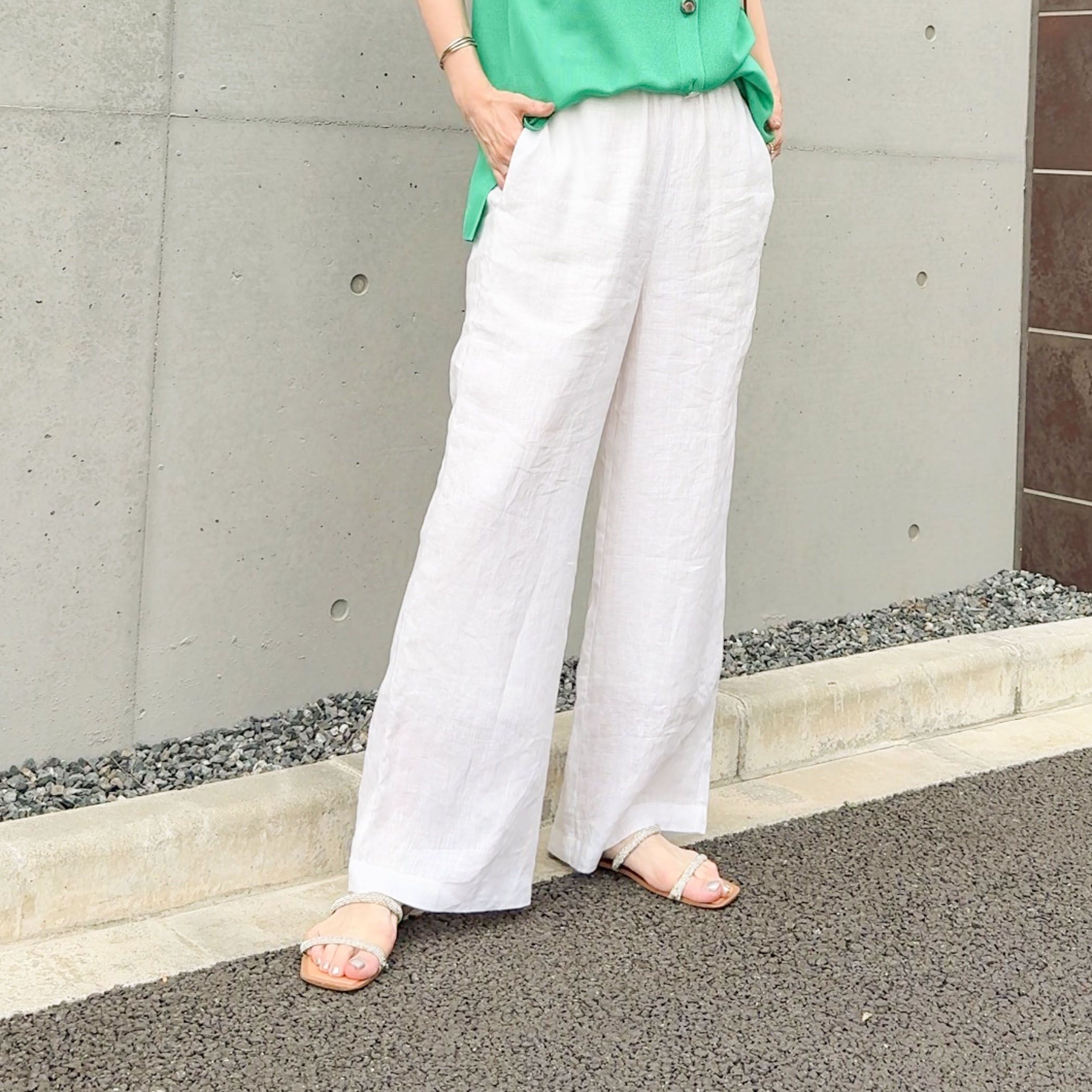 NOLLEY’S(ノーリーズ)/【WEB STAFF恵☆別注カラーあり】《セットアップ対応》リネンセミワイドパンツ
