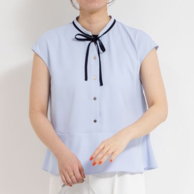 【新品】NOLLEY'S sophi ノーリーズソフィー　ペプラムリボンブラウス NOLLEY'S Sophi ブラウス シャツ ペプラムリボンシャツブラウス