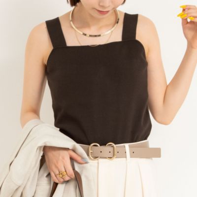集英社HAPPY PLUS STORENOLLEY’S sophi（ノーリーズソフィー）/《手洗い可能》総針ニットキャミソール