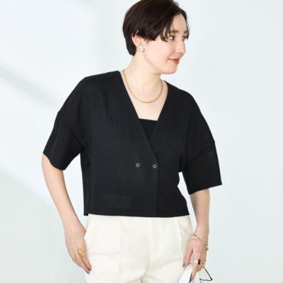集英社HAPPY PLUS STORENOLLEY’S（ノーリーズ）/ヴィンテージメッシュ半袖カーディガン