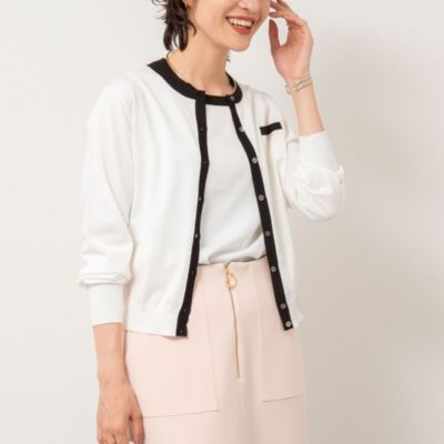 セール】《手洗い可能》パールポケット付クルーネック