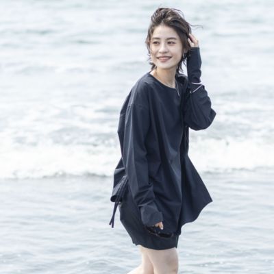 今期完売品RESORT ウールモヘヤスリットネックベストネイビー