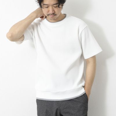 集英社HAPPY PLUS STORENOLLEY’S goodman（ノーリーズグッドマン）/【IRM】《吸水速乾/UVカット》ワッフルフェイクレイヤードTee 25SS