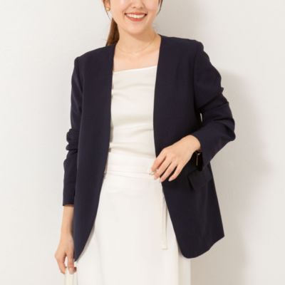 集英社HAPPY PLUS STORENOLLEY’S（ノーリーズ）/ウォッシャブルエコボイルノーカラージャケット
