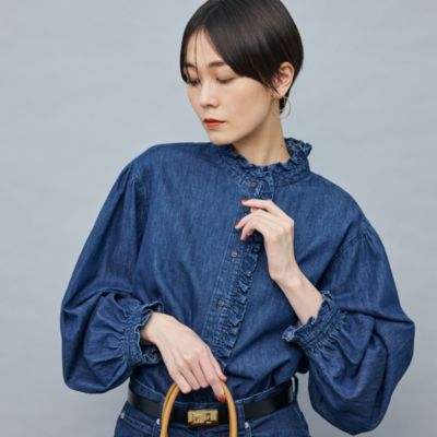 リエミラー Rie Miller 【RM denim】フリルギャザーデニム