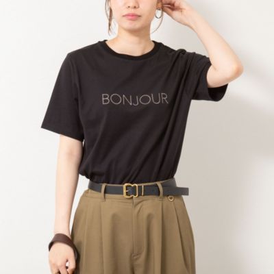 集英社HAPPY PLUS STORENOLLEY’S（ノーリーズ）/BONJOUR刺繍Tシャツ