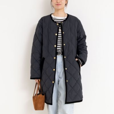 TAION×LIMONTA EAST×NOLLEY'S ノーカラーダウンコート ◇【WEB限定】【TAION×LIMONTA EAST】別注ウエスト切替えノー