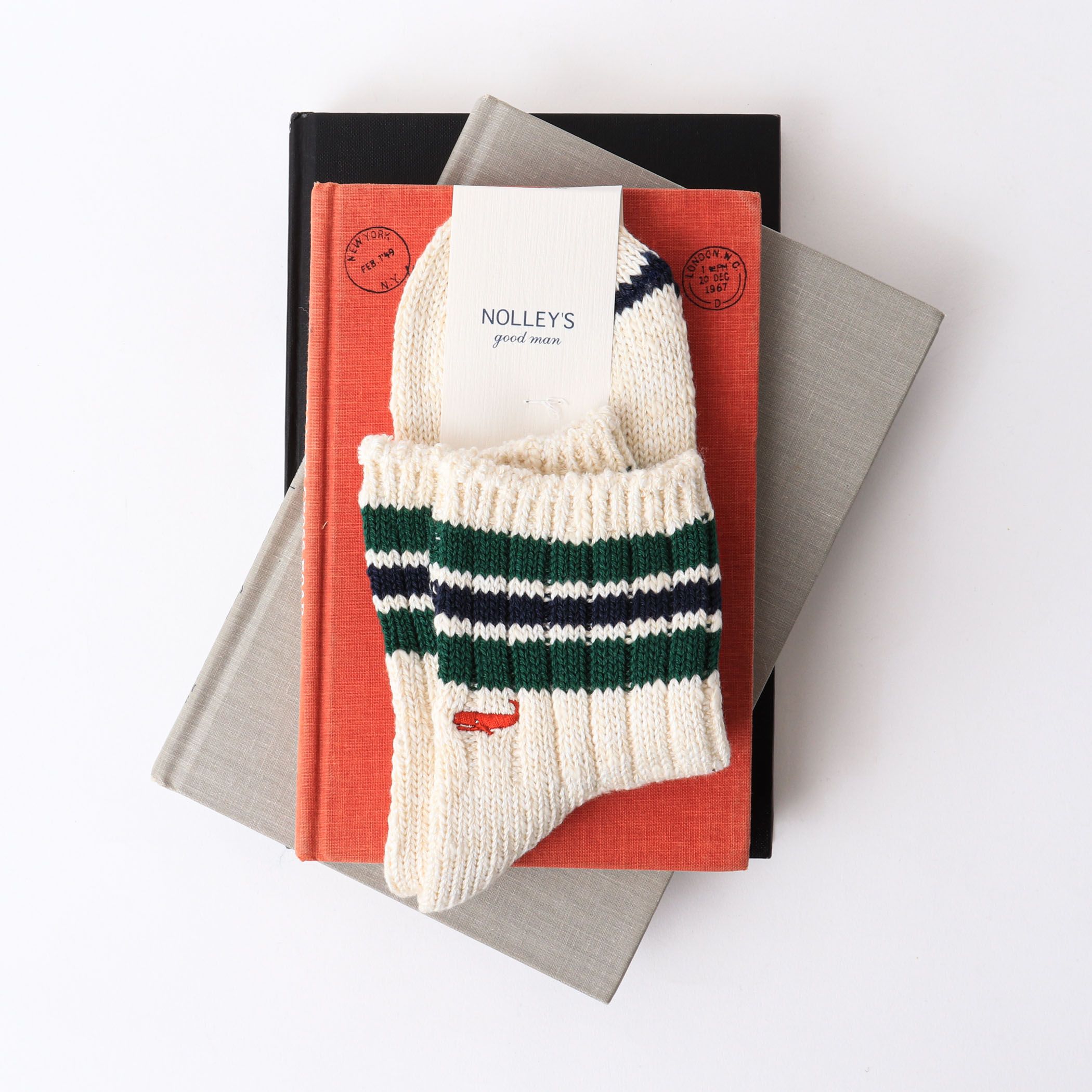 NOLLEY’S goodman(ノーリーズグッドマン)/【ANONYMOUSISM/ アノニマスイズム】別注クジラクォーターラインソックス