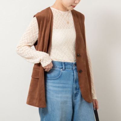ノーリーズのアイボリー レースカーディガン 38 NOLLEY'S(ノーリーズ)の2WAYレースカーディガン通販 Marisol