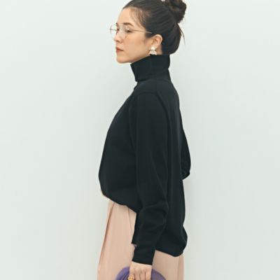 集英社HAPPY PLUS STORENOLLEY’S（ノーリーズ）/《手洗い可能》《アンサンブル対応》18G天竺ハイネックプルオーバーニット